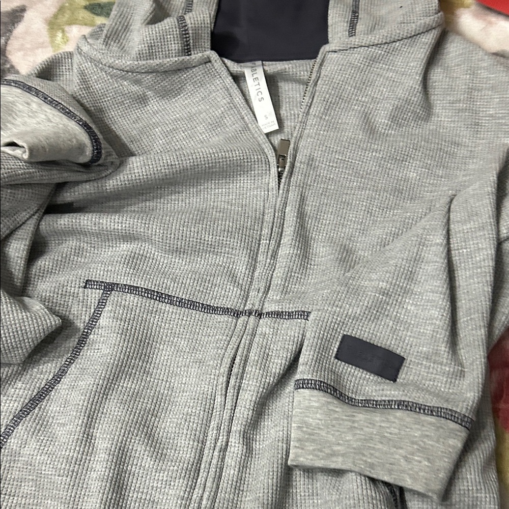 Fabletics Gray Hooded Jacket